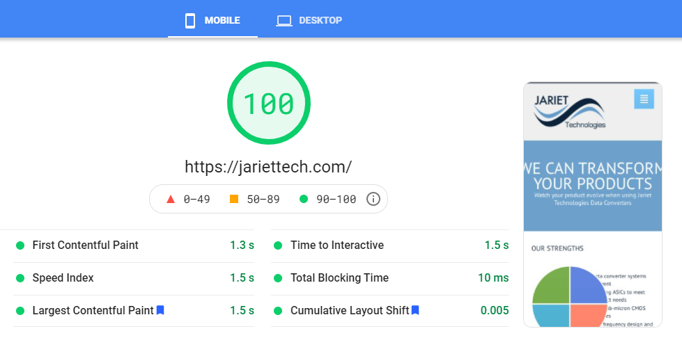 Google Core Web Vitals Mobile Before Test 1 1 1