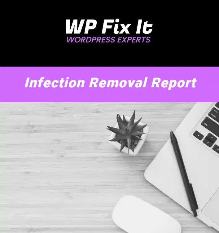 SInfection Removal Report