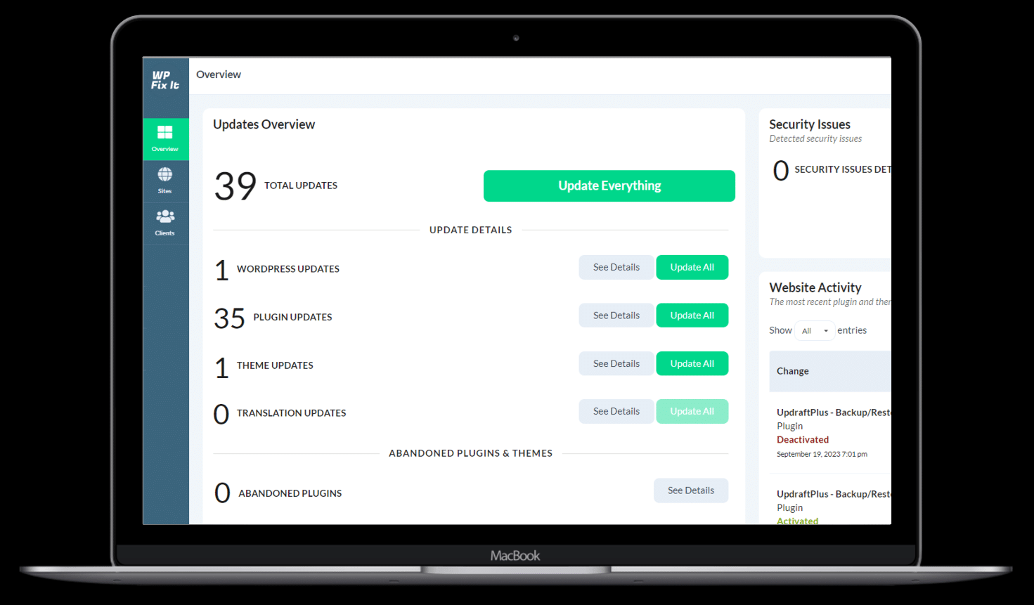 Update Panel